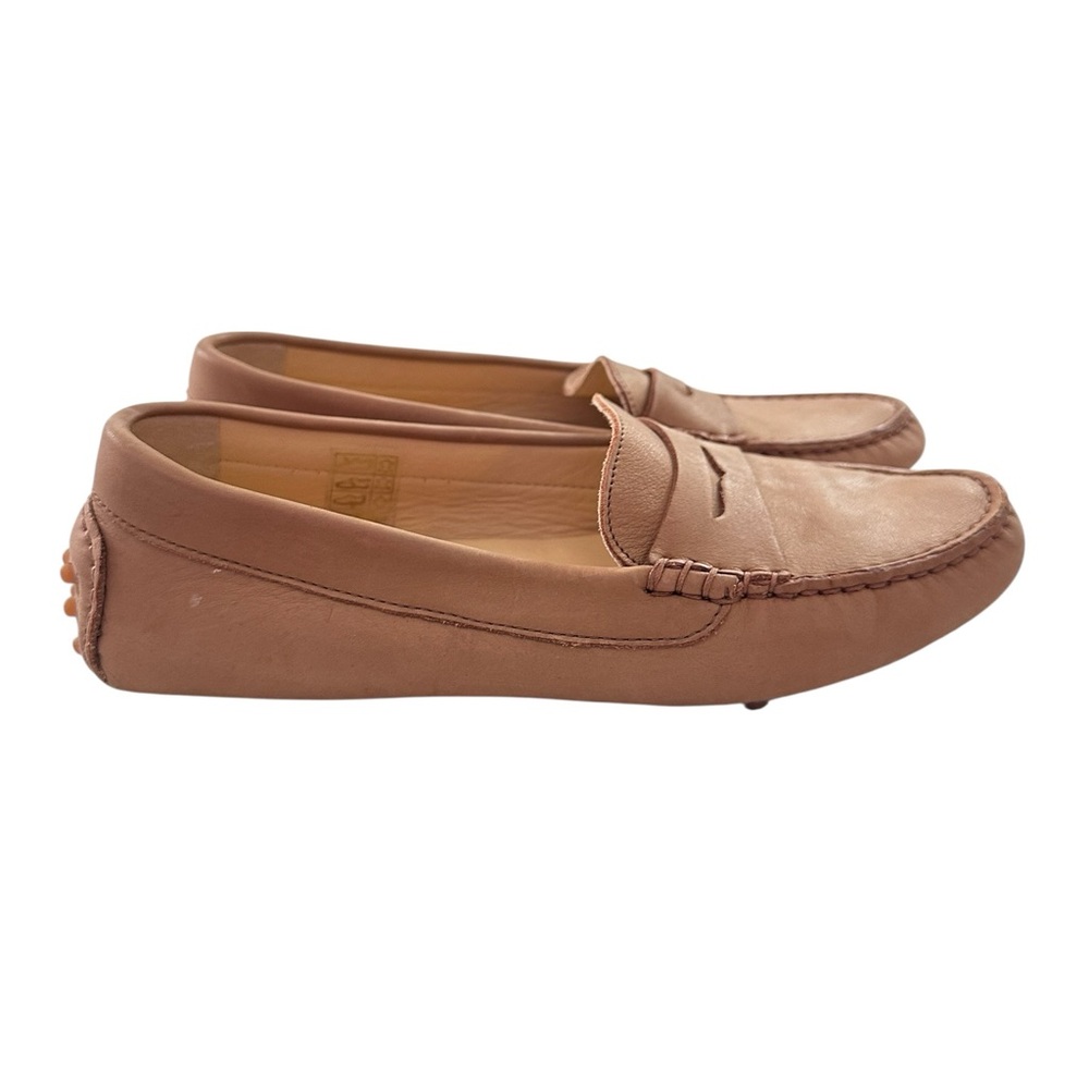 M Gemi Italy Women's Felize Moccasin Slip On Loafer Size 37.5 7 Nude Tan Shoe